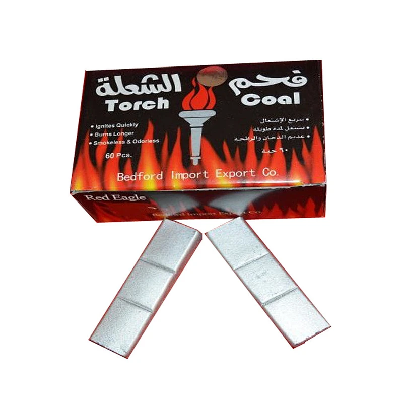 HongQiang torch coal flame coal hookah Silver charcoal for shisha