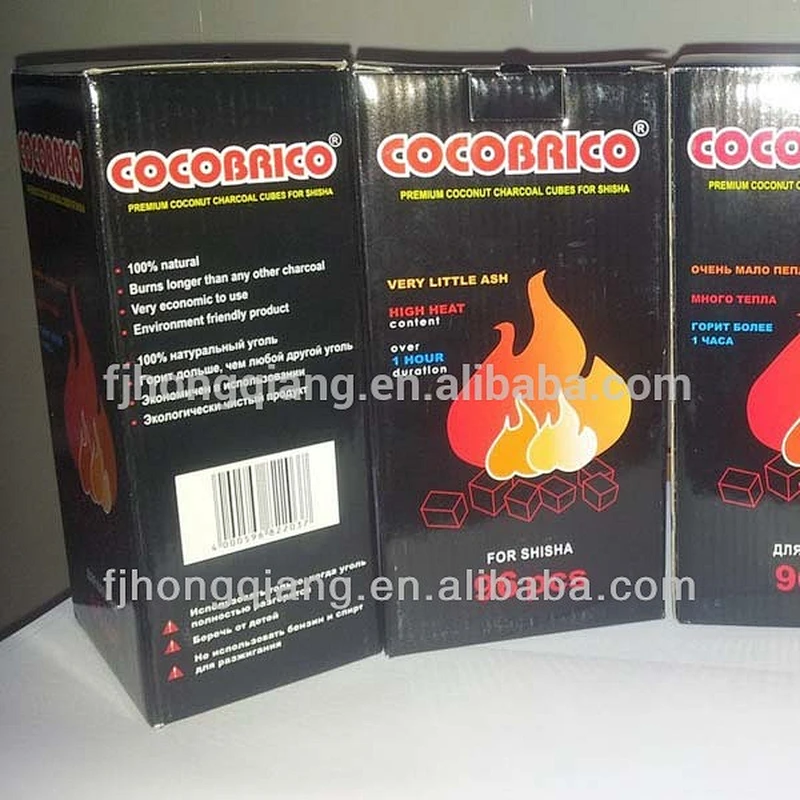 Hong Qiang high quantity use of coconut shell indonesia coco nara cube charcoal for sale