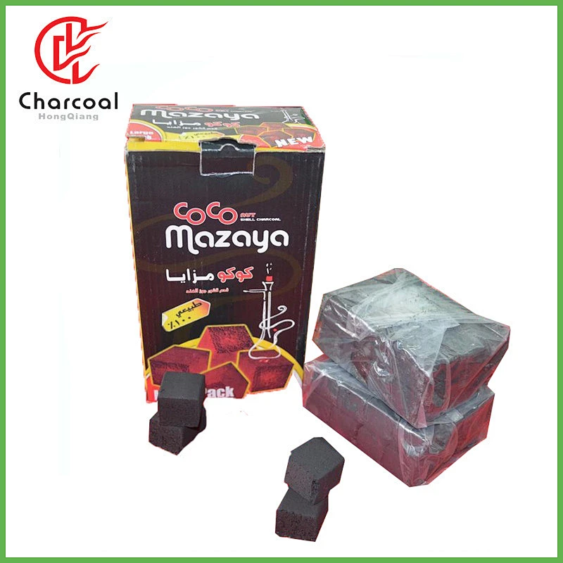 Hongqiang Excellent quality burning 120mins indonesia hot coconut cube charcoal for hookah