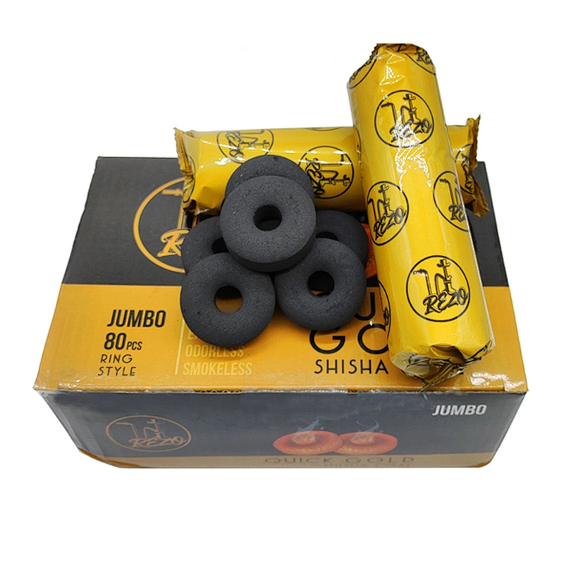 HQRM4080 HongQiang factory natural quick lighting shisha hookah black charcoal