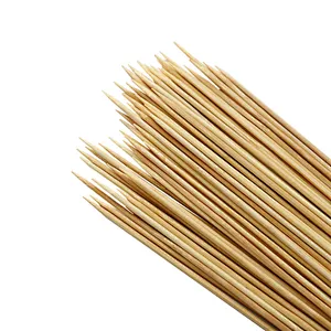 Hongqiang customized disposable bamboo skewers BBQ fruit skewers