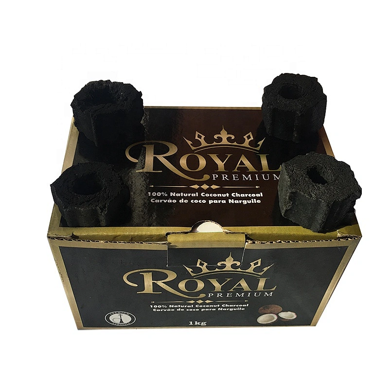 HongQiang factory supply High Heat Cutting Hookah Charcoal