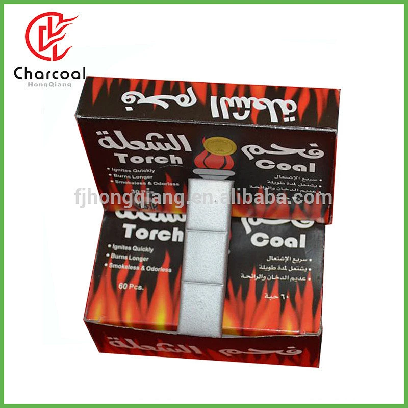 Hong Qiang China hookah Fast Delivery golden torch coal for incense and hookah ,  Bamboo silver charcoal