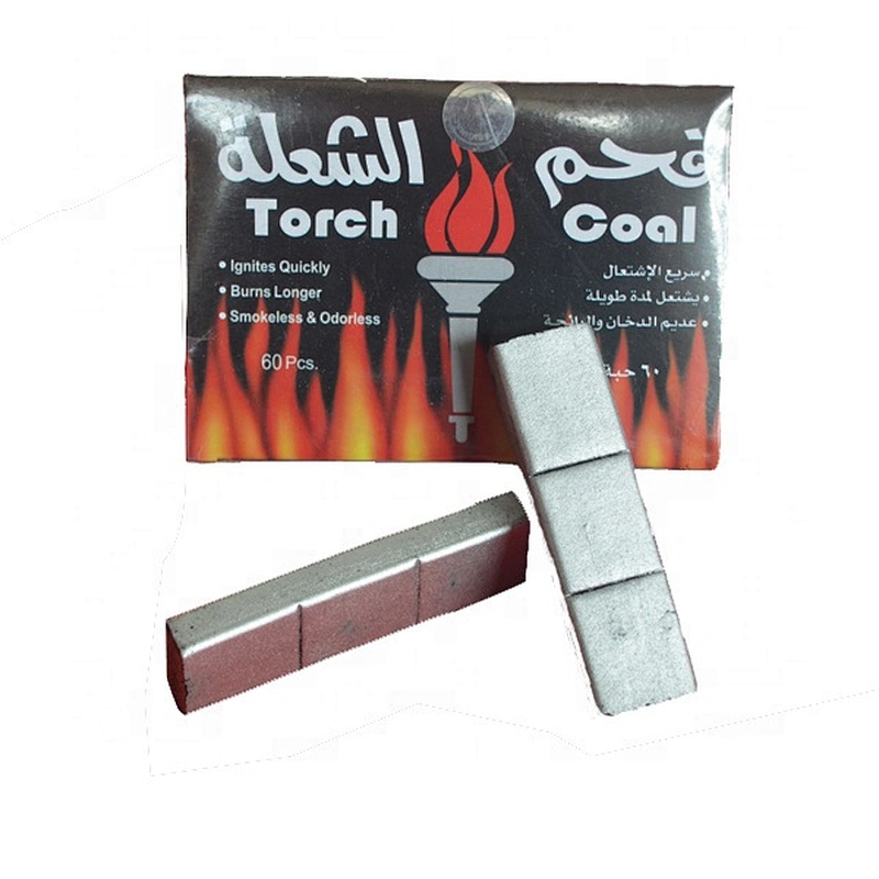 HQHS0060 Hongqiang indonesian ecofriendly instant light  silver bamboo stick charcoal for hookah