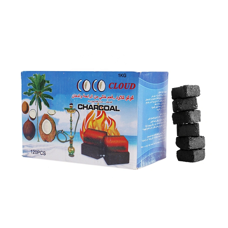 HQHC0025 HongQiang Hot selling coconut cube cocobrico coconut shell charcoal hookah