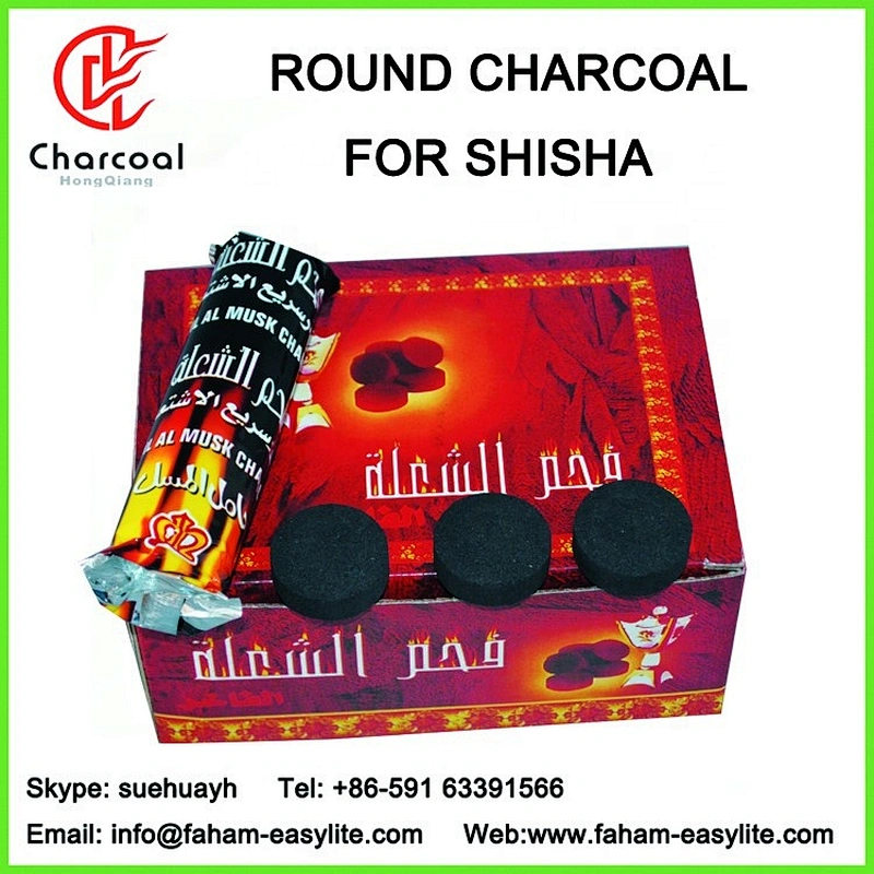 HQRM 3301 Hongqiang Hot Selling wholesale Wood Round charcoal tablets for Shisha/Hookah