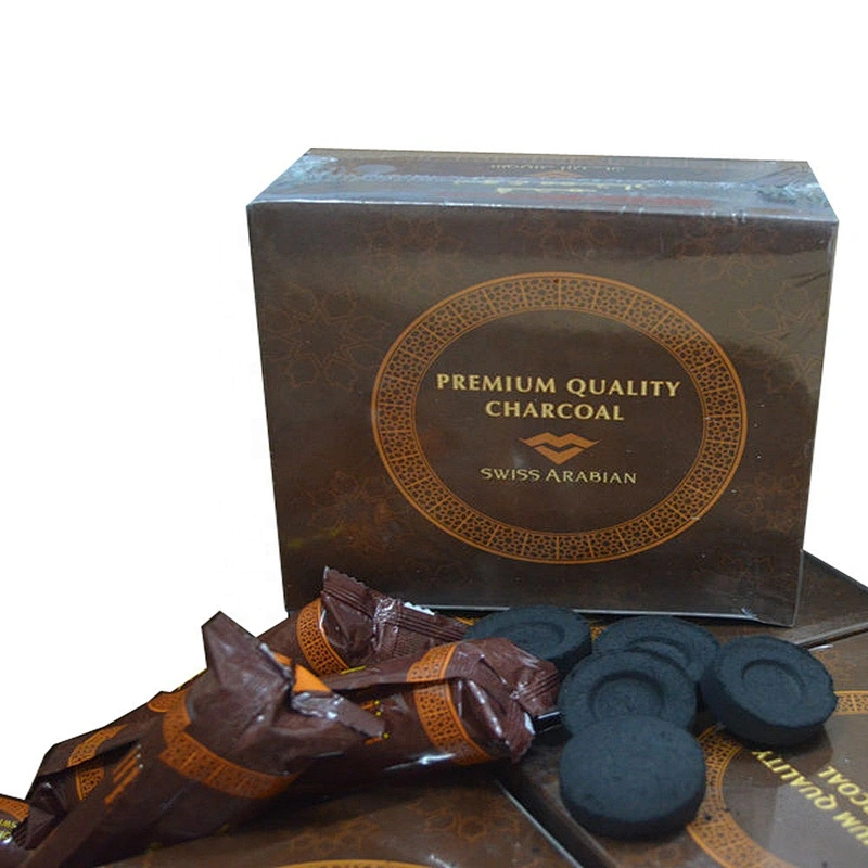 Hong Qiang Wholesale Fruitwood Instant Light Hookah Round Charcoal for Shisha