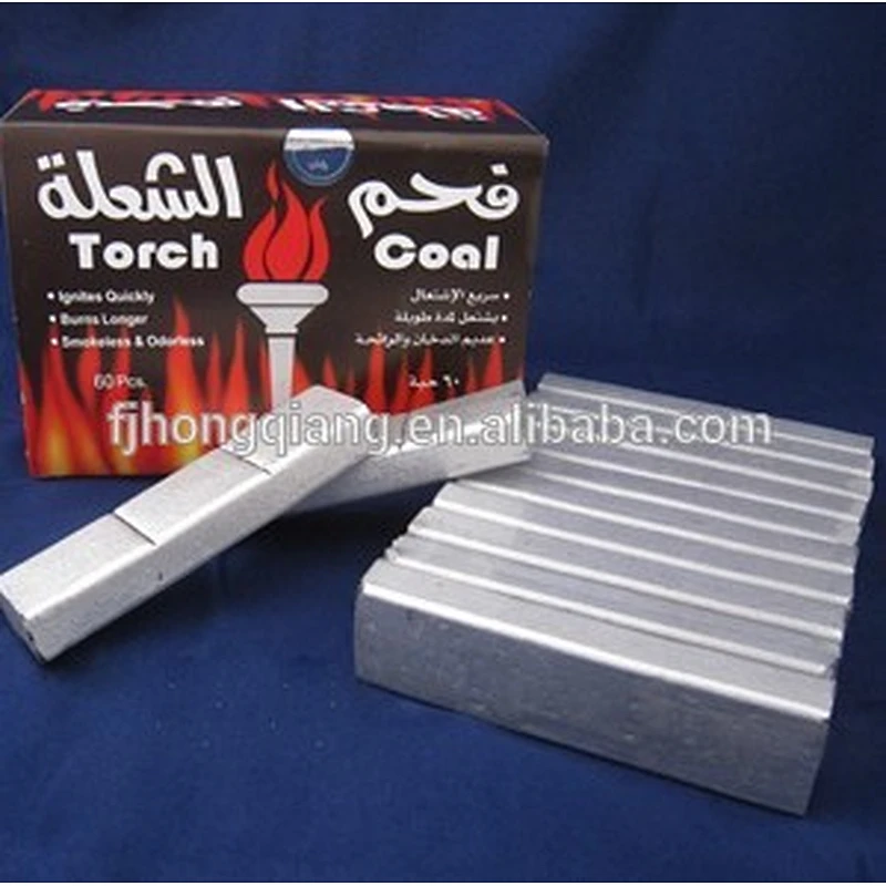 HQHS0060 HongQiang bamboo Torch /Flame /magic coal silver charcoal for shisha