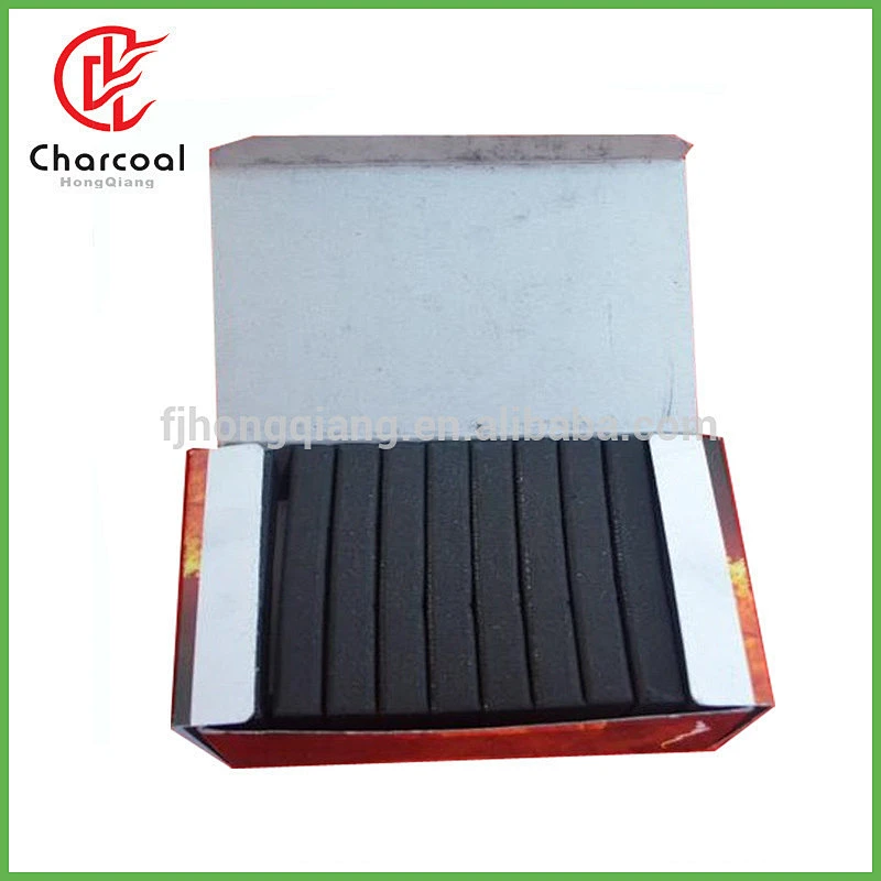 Hong Qiang best quality price of 1 kg coal in india golden touch silver black hookah no sound no smoking shicha coal charcoal