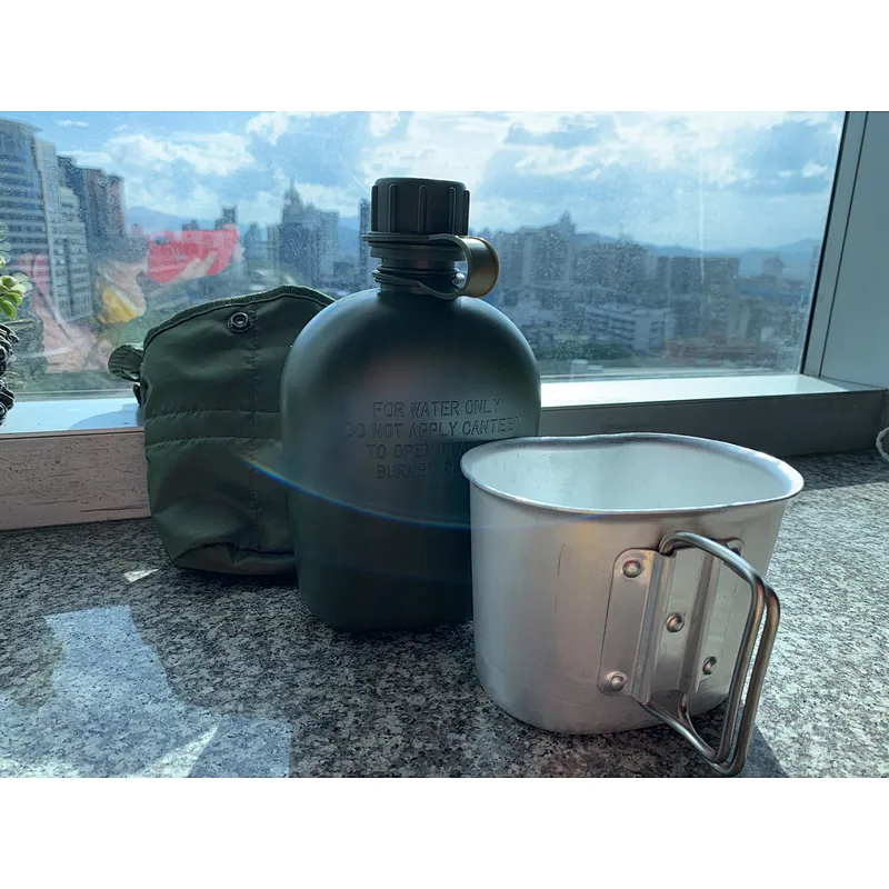 HQMK-01 HongQiang Wholesale Army Kettle Custom Outdoor Survival Camping Survival Military Kettle