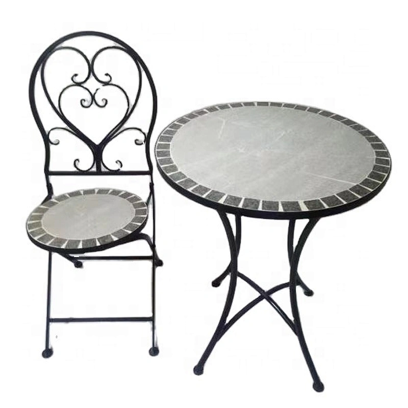 HQ-M0002 HongQiang Mosaic tile table outdoor bistro set garden furniture with chairs