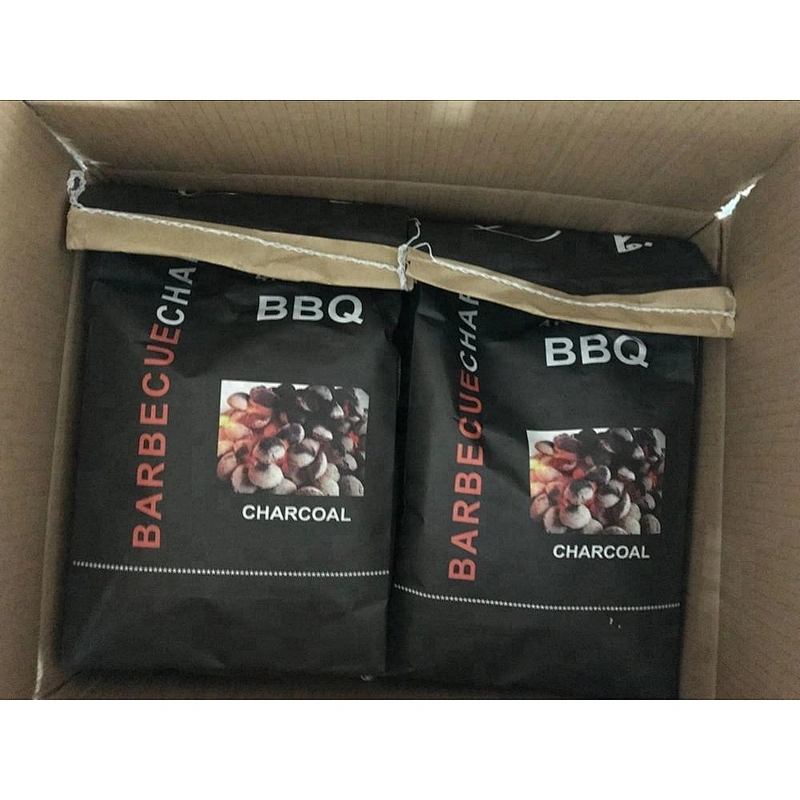 HQBQ0005 HQ Wholesaler Paper Bag Packaging Bamboo BBQ Pillow Charcoal for Barbecue