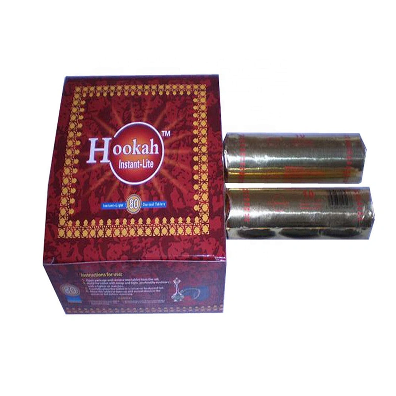 HQRH3880 HongQiang Easy Light Round Long Burning Time Hookah Incense Charcoal