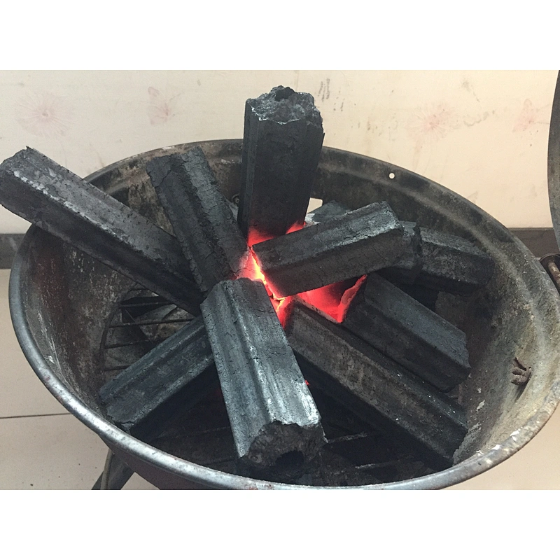 HQBQ0006 Hongqiang Machine-made Hexagonal Bamboo Sawdust Briquette Charcoal for BBQ