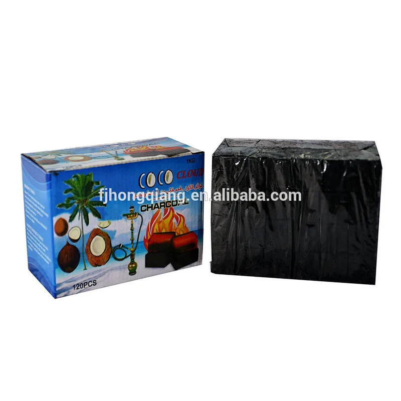 Hong Qiang factory price coconut shell smokeless shisha hookah charcoal
