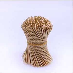 Hongqiang customized disposable bamboo skewers BBQ fruit skewers