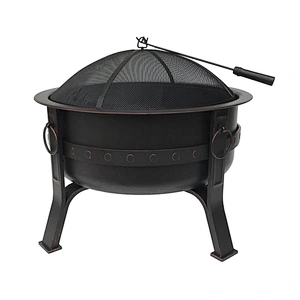 HQ-K06 HongQiang Firepit for Heating BBQ Grill Iron Fire Pit Outdoor Basket Brazier