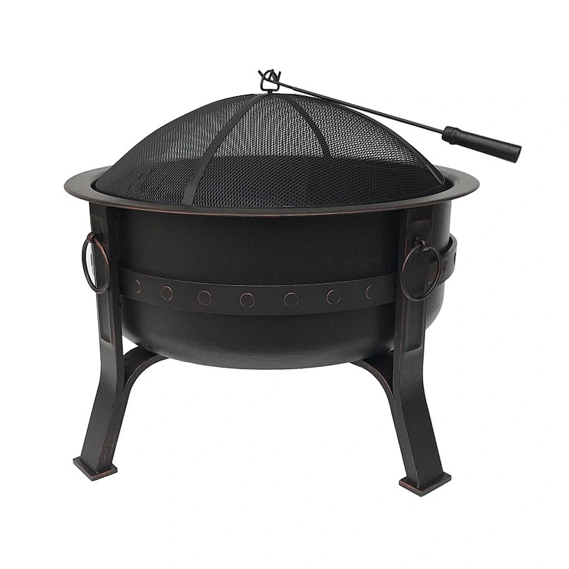 HQ-K06 HongQiang Firepit for Heating BBQ Grill Iron Fire Pit Outdoor Basket Brazier
