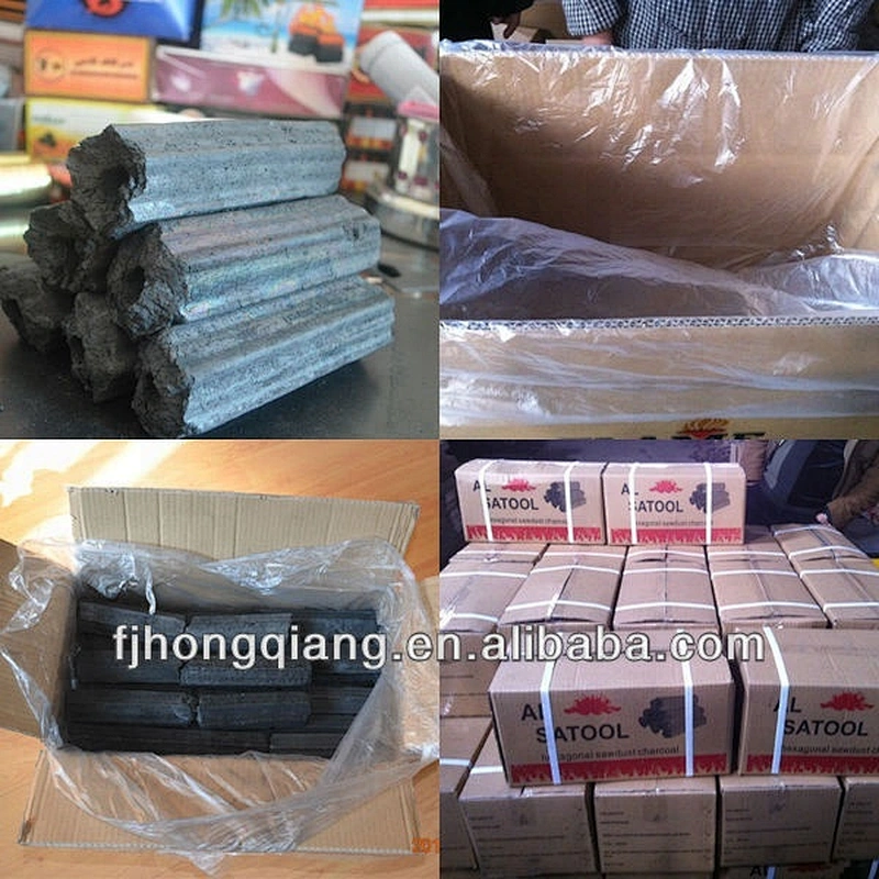 HQBQ0006 HongQiang Pure Sawdust Barbecue Charcoal For Restaurant
