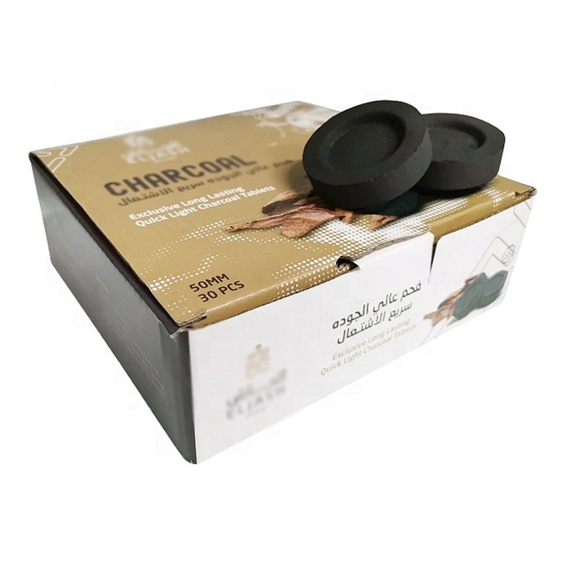 HQRM5030 HongQiang Insense coal Instant light coal for Shisha Round Charcoal