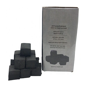 HQHC0025 HongQiang Hot Selling Low ash coconut shell cube charcoal Square coal Cocobrico for Shisha hookah