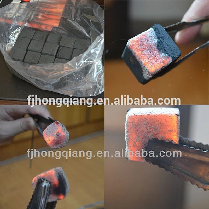 Hong Qiang factory price coconut shell smokeless shisha hookah charcoal