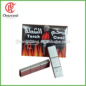 Popular sliver bamboo shisha charcoal torch coal /somkers coal