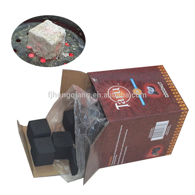 Hong Qiang hot cube charcoal price 7500kcal 100% pure cube charcoal cube charcoal for hookah
