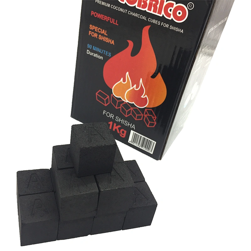 HQHC0025 HongQiang China factory coconut shell coal cubes royal shisha round charcoal
