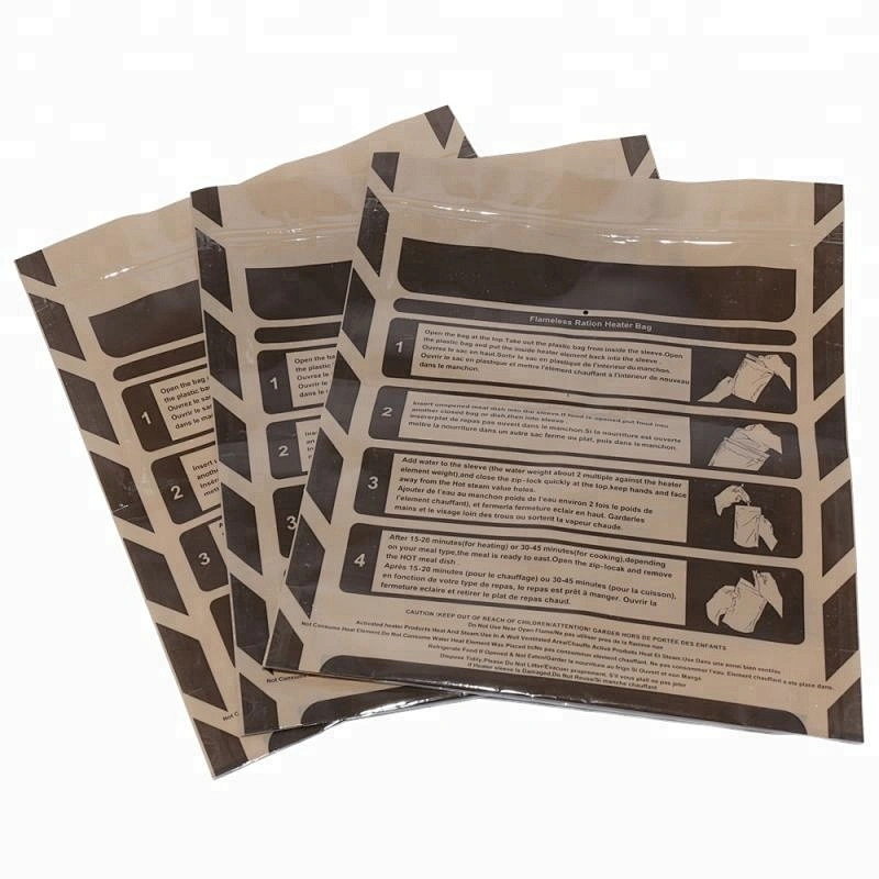 HongQiang water reactive MRE food Flameless Ration Heater bag
