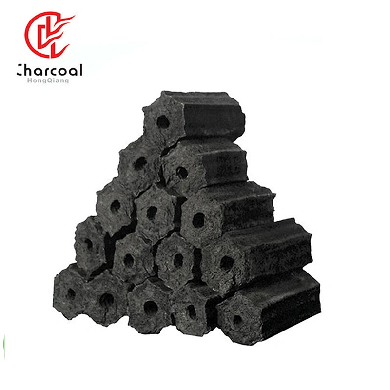 HongQiang Low Price Briquette Shape Wood Hexagon Charcoal for BBQ