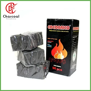Low ash shisha hookah cubes charcoal cubic coal