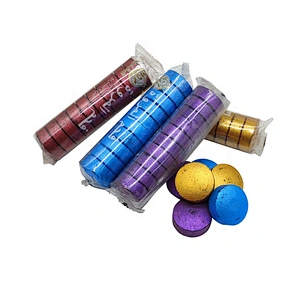 HQRM3380 HongQiang Quick Burning Wholesale Smokeless Colorful Charcoal Fast Burning Round Charcoal