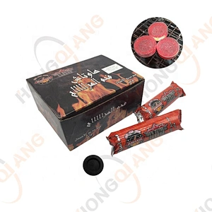 HQRM3310 HongQiang Hot Selling Quick Ignite Bakhoor Round Tablets hookah shisha charcoal for Wholesale