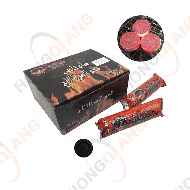 HQRM3310 HongQiang Hot Selling Quick Ignite Bakhoor Round Tablets hookah shisha charcoal for Wholesale