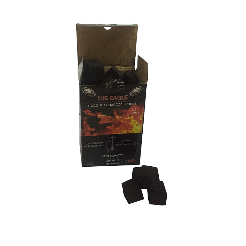Hongqiang coconut shell cube shape shisha charcoal for sale