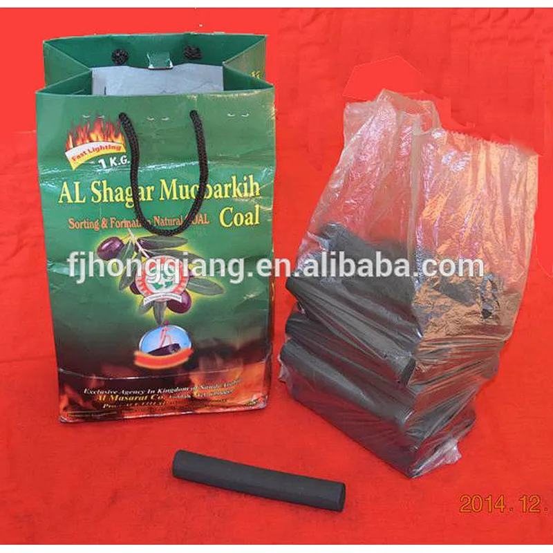 HQ free sample bamboo/coconut shell finger charcoal for BBQ and shisha