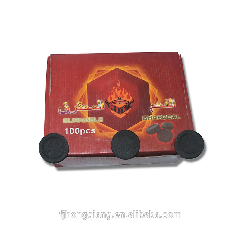 HQRM3310 HongQiang Hot Selling Quick Ignite Bakhoor Round Tablets hookah shisha charcoal for Wholesale