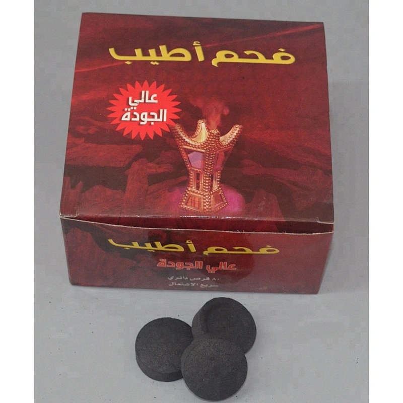HongQiang Fruit Wood Instant Light Round Shisha Charcoal