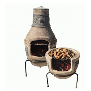 HQBG002 HongQiang Terracotta Household Application BBQ Grill with Charcoal for Sale