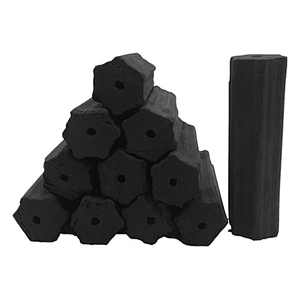 HQBQ0002 Hongqiang best quality bbq charcoal 100% natural bamboo less ash long burning compressed charcoal