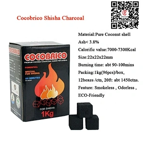 HQHC0022 Hongqiang Hot Selling Coconut cube charcoal for Hookah Cube Shisha Charcoal