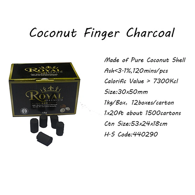 Hong Qiang long burning time hexagonal finger shisha charcoal