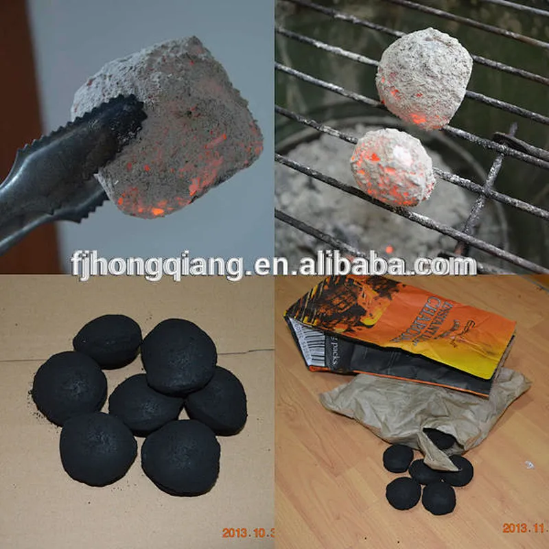 HongQiang Bamboo Pillow Shape Instant Light Charcoal Briquette for Commercial