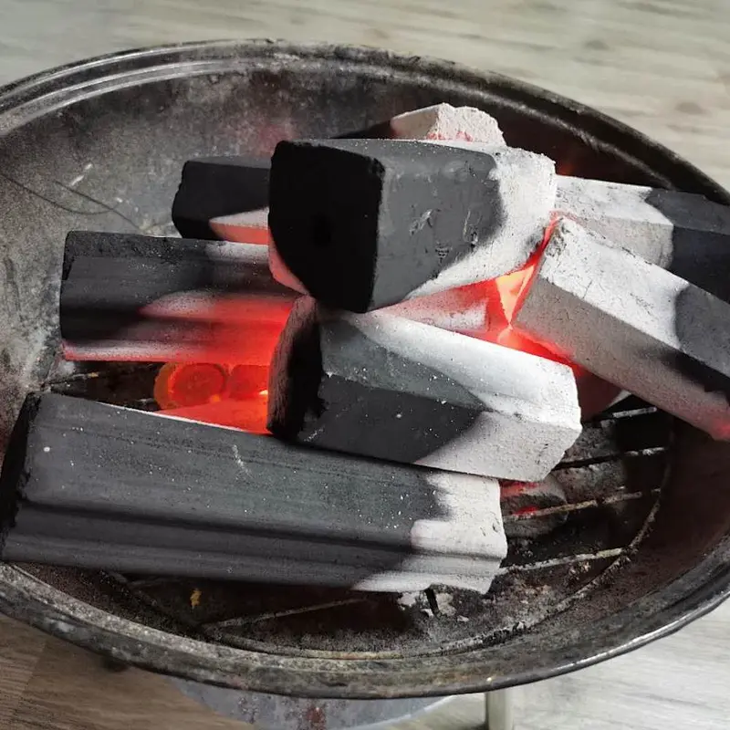 HQBQ0002 Hongqiang best quality bbq charcoal 100% natural bamboo less ash long burning compressed charcoal