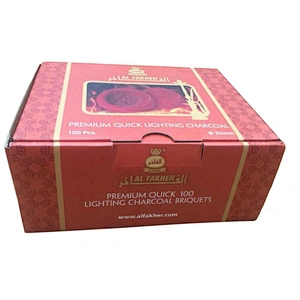 HQRM3301 HongQiang Pure fruit Wood Al Fakher Dubai Round Charcoal for Shisha
