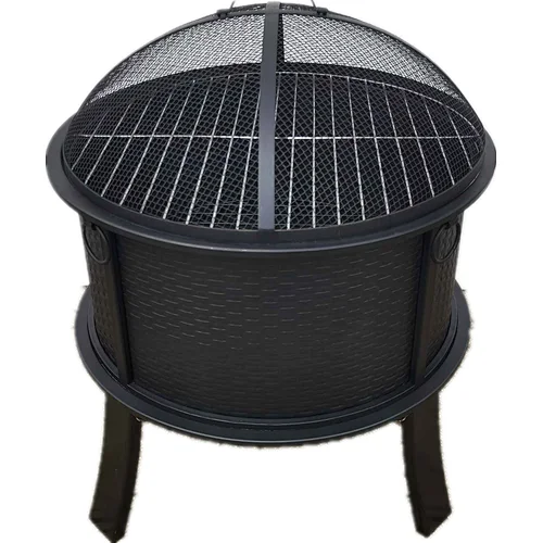 HQ-K06 HongQiang Firepit for Heating BBQ Grill Iron Fire Pit Outdoor Basket Brazier