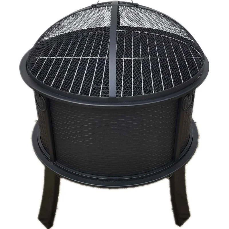 HQ-K06 HongQiang Firepit for Heating BBQ Grill Iron Fire Pit Outdoor Basket Brazier