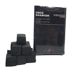 HQHC0025 HongQiang Hot Selling Low ash coconut shell cube charcoal Square coal Cocobrico for Shisha hookah