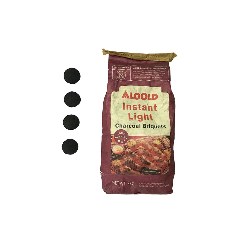 HQ China Supplier Best Quality BBQ Briquette Pillow Shape  Charcoal